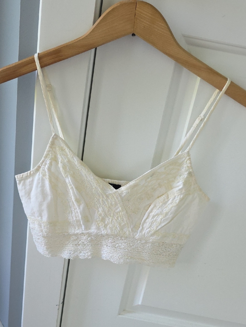NWOT...American Eagle Outfitters Cream Lace Trim Bralette